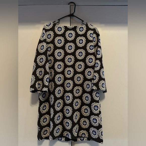 LOFT Black and White Long Sleeve A-line Dress (Size M) - Picture 8 of 11